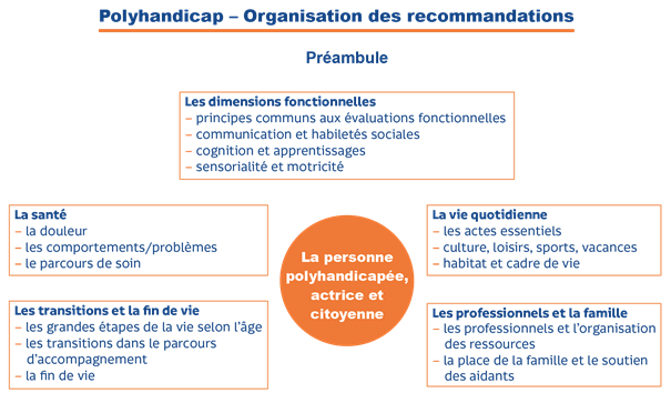 Polyhandicap - Organisation des recommandations - Schéma